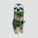 Felted Wool Finger Puppet | Sloth