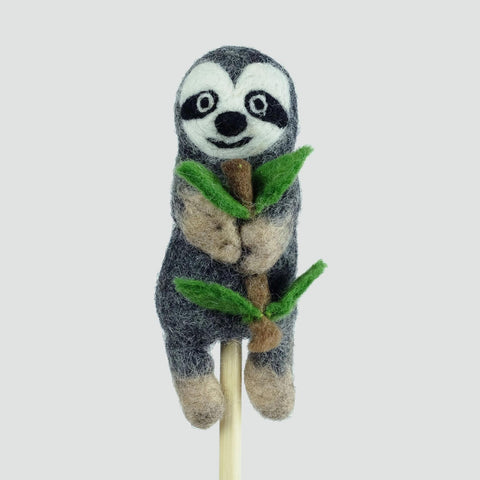 Felted Wool Finger Puppet | Sloth