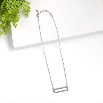Cutout Rectangular Necklace | Silver