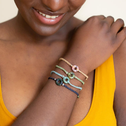 Macrame Jade Karma Bracelet