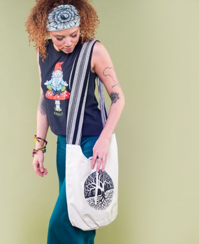  SAGEFINDS Tree of Life Cotton Canvas Bag