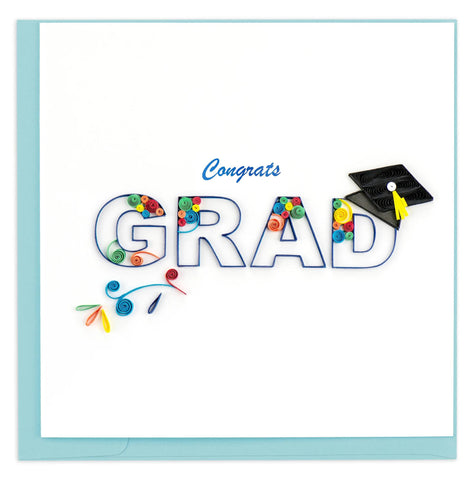 Congrats Grad Swirl Quilling Card