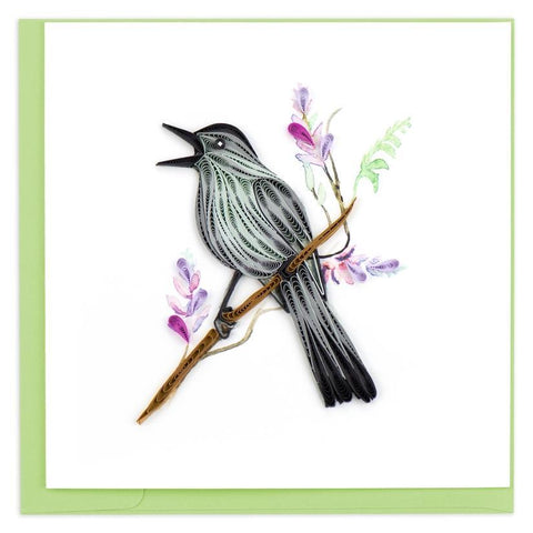 Gray Catbird Quilling Card