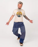 Unisex Patchwork Pants | Blue | 5 sizes