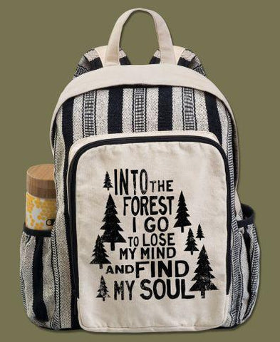 Canvas Boho Backpack | Natural | Into the Forest