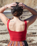 Square Neck Crop Top | 11 colors