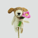 Felted Wool Finger Puppet | Dog | 3 Styles