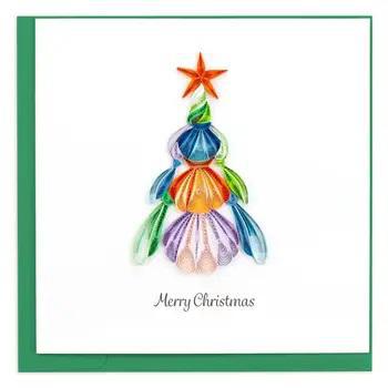 Seashell Christmas Tree Quilling Card