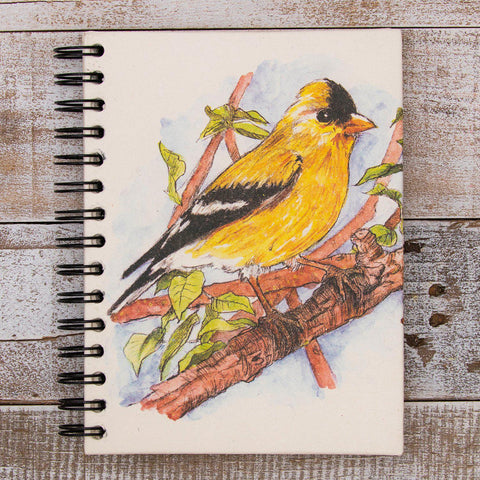 Eco-Friendly Notebook | Large | Goldfinch Sketch