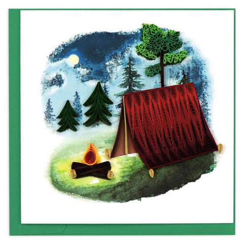 Camping Quilling Card