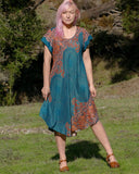 Rayon Cap Sleeve Flower Dress | 6 colors |