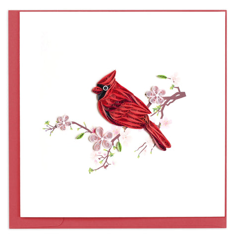 Cardinal Quilling Card
