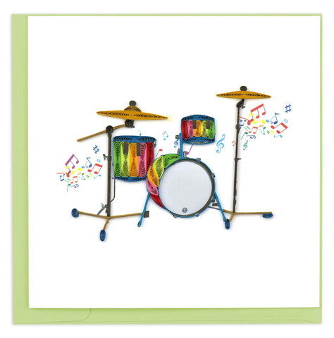 Drum Set Quilling Card