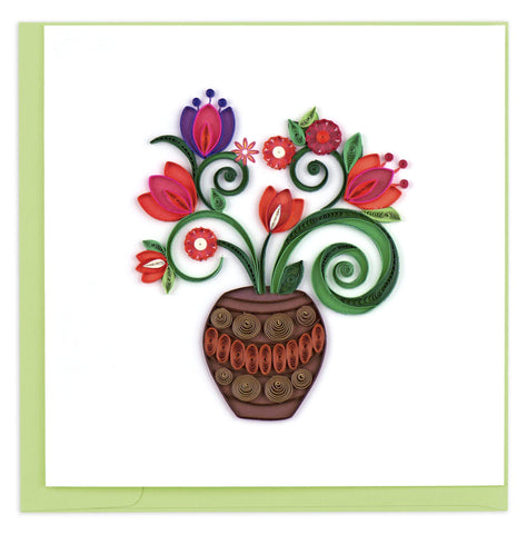 Terracotta Bouquet Quilling Card