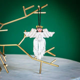 Beaded Ornament | Angel | White | 2 Sizes
