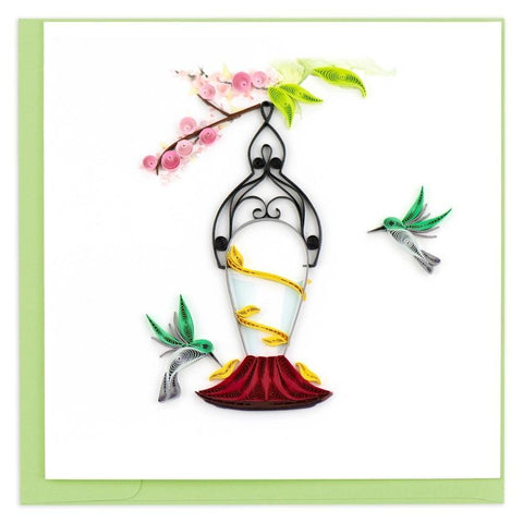 Hummingbird Feeder Quilling Card