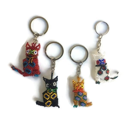 Beaded Keychain | Cat