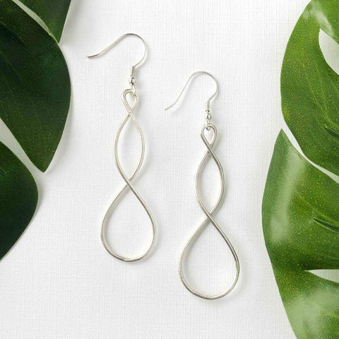 Double Helix Earrings | Silver