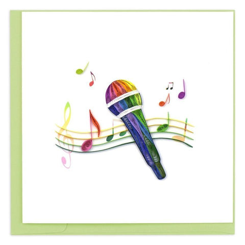 Microphone Quilling Card
