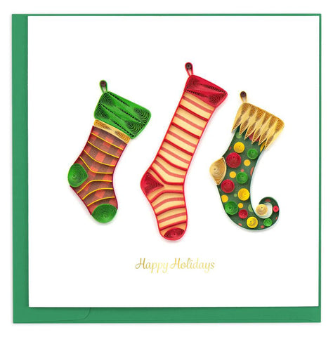 Christmas Stockings Quilling Card