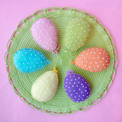 Easter Egg with White Dots Ornament | Assorted