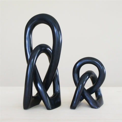 Eternity Knot | Black Soapstone (2 sizes)