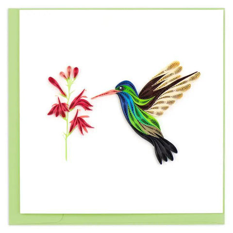 Broad-Billed Hummingbird Quilling Card