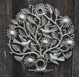 Haitian Metal Art | Tree of Life | Sunflowers & Birds