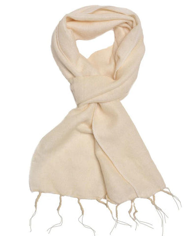 Brushed Woven Scarf | White