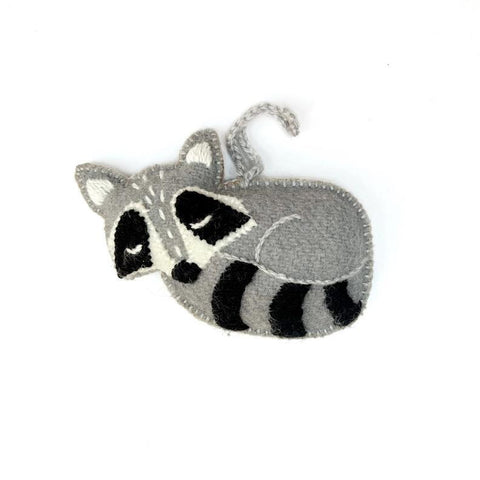 O4O | Wool Ornament | Sleeping Raccoon