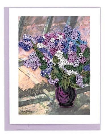 Artist Series Quilling Card | Lilacs in A Window, Cassatt