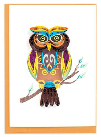 Quilling Card Gift Enclosure | Decorative Owl