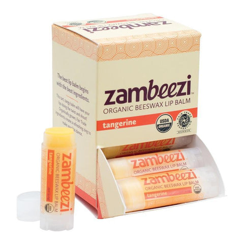 Zambeezi Organic Beeswax Lip Balm | Tangerine