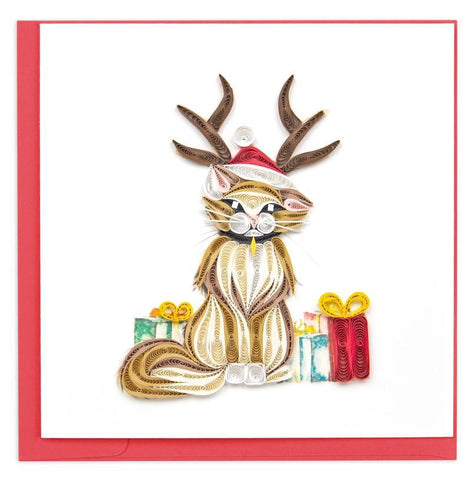 Holiday Cat Quilling Card