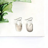 Hinged Padlock Earrings | Silver