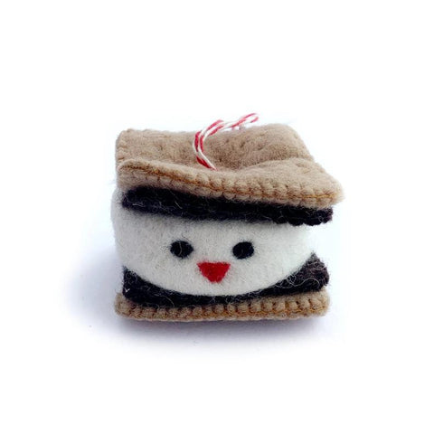 O4O | Wool Ornament | Smiling S'mores