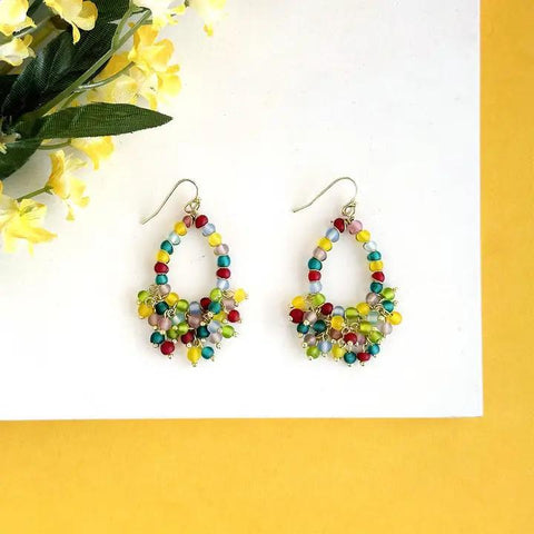 Kaleidoscope Clustered Teardrop Earrings