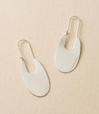Bhavani Elongated Silver Hoop Earrings