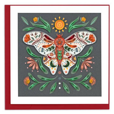Cottage Core Moth Quilling Card