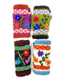 Wildflower Wool Fingerless Gloves | 4 Colors