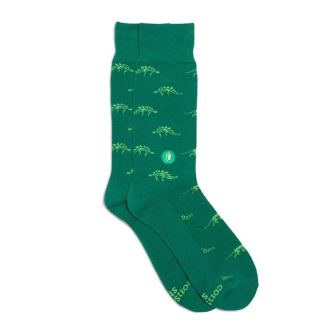 Socks That Give Books | Green Dinosaurs