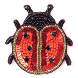 Beaded Brooch Pin | Ladybug