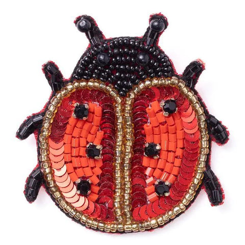 Beaded Brooch Pin | Ladybug