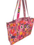 Quilted Cotton Bag | Retro Pink Floral