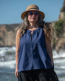 One Button Sleeveless Top | 4 colors |