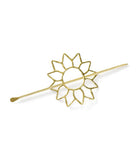 Suryamukhi Sunflower Hair Slide w/Stick | Gold