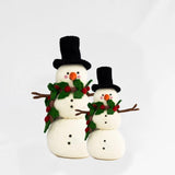 Felt Snowman with Holly Scarf | 2 Sizes