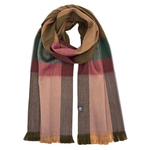 Alpaca Plaid Scarf | Wild Rose
