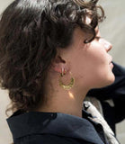 Yashi Embossed Hoop Earrings | Gold