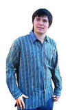 Unisex Striped Cotton Full Button Shirt | 5 sizes